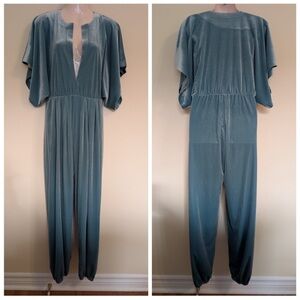 Norma Kamali Black Cape-Sleeve Jumpsuit